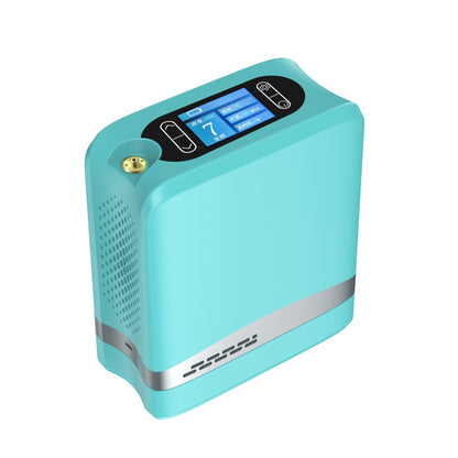 DEDAKJ Concentrador de oxígeno pequeño y portátil 7 L/min 93 % de oxígeno de alta pureza con batería recargable, máquina compacta generadora de oxígeno para uso doméstico y exterior