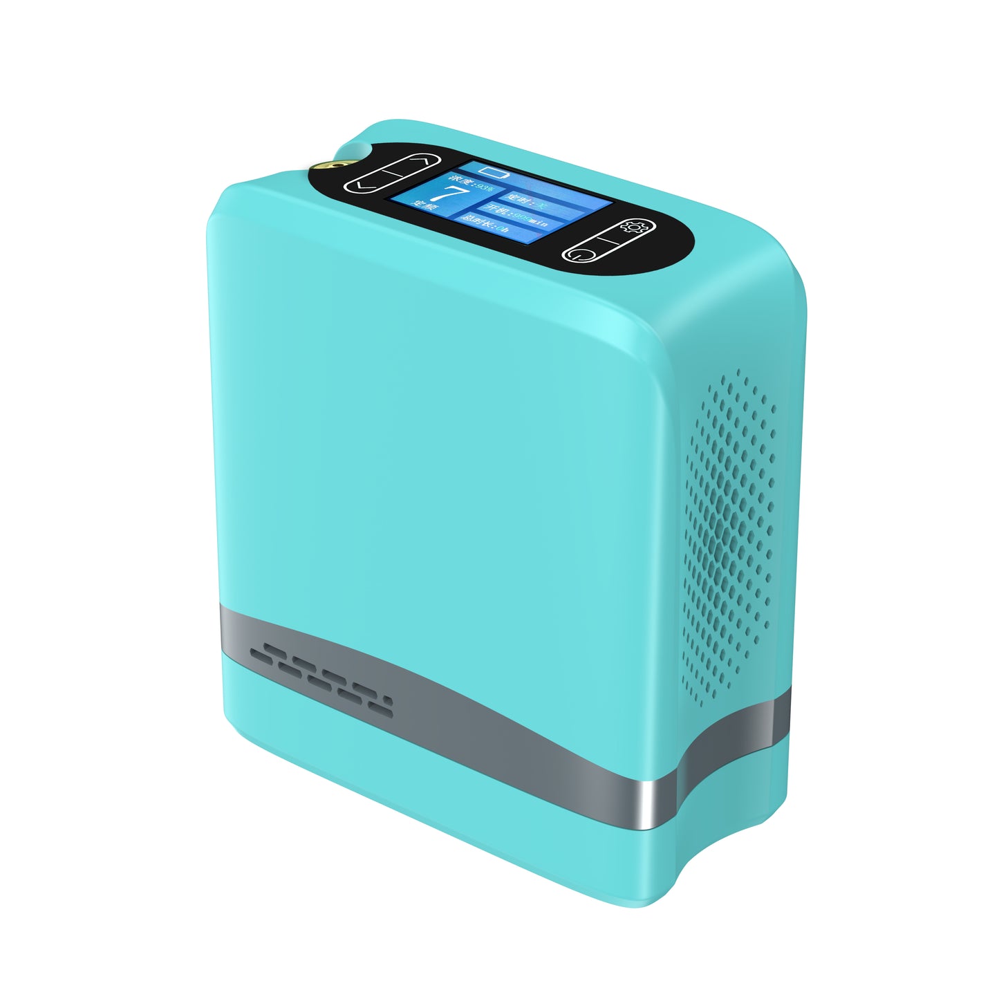 DEDAKJ Concentrador de oxígeno pequeño y portátil 7 L/min 93 % de oxígeno de alta pureza con batería recargable, máquina compacta generadora de oxígeno para uso doméstico y exterior