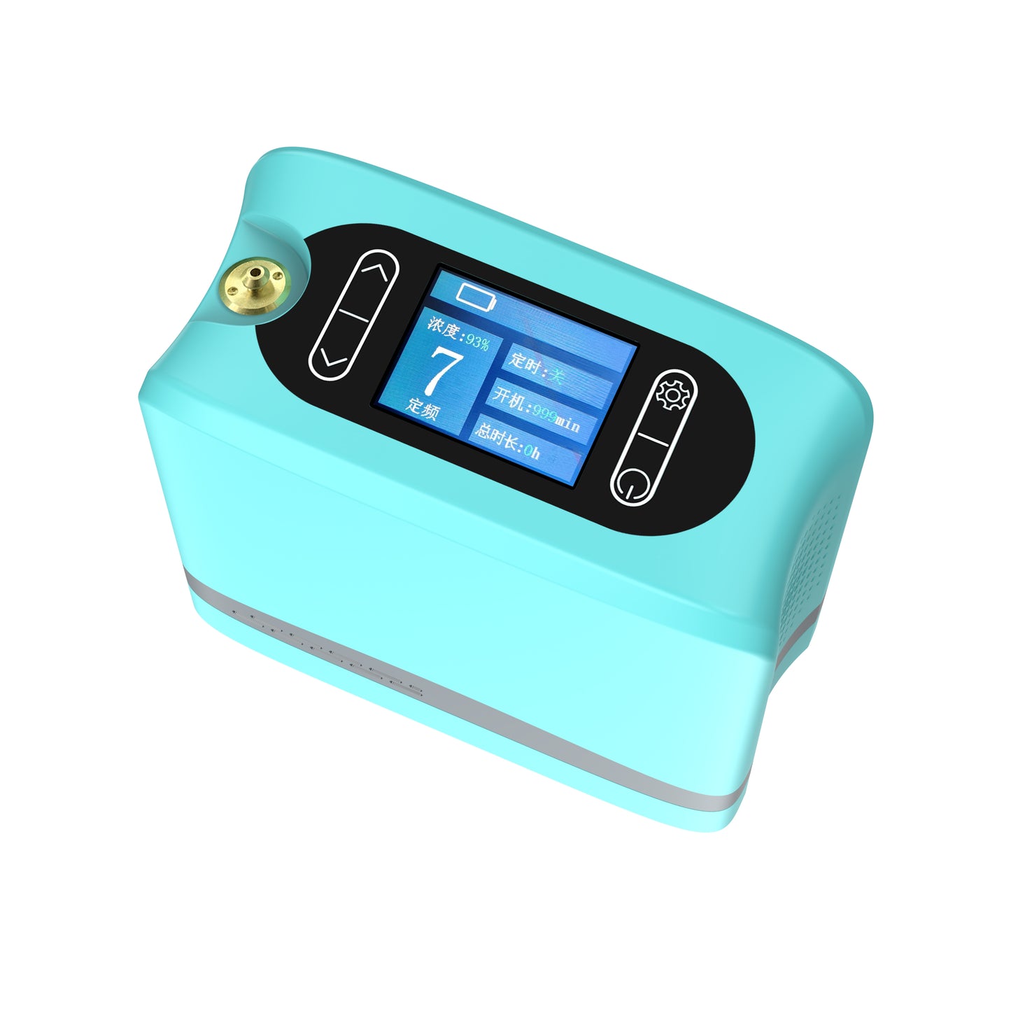 DEDAKJ Concentrador de oxígeno pequeño y portátil 7 L/min 93 % de oxígeno de alta pureza con batería recargable, máquina compacta generadora de oxígeno para uso doméstico y exterior