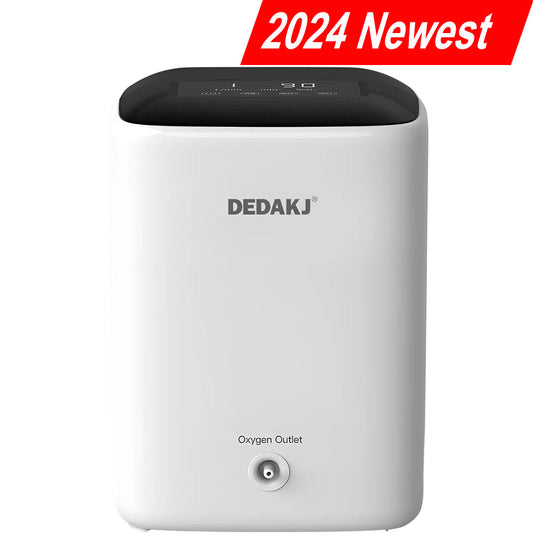 2024 Newest DEDAKJ Portable Oxygen Concentrator Continuous Flow 7 LPM Oxygen Making Machine Mini Lightweight Car Use Oxygen Generator for Home