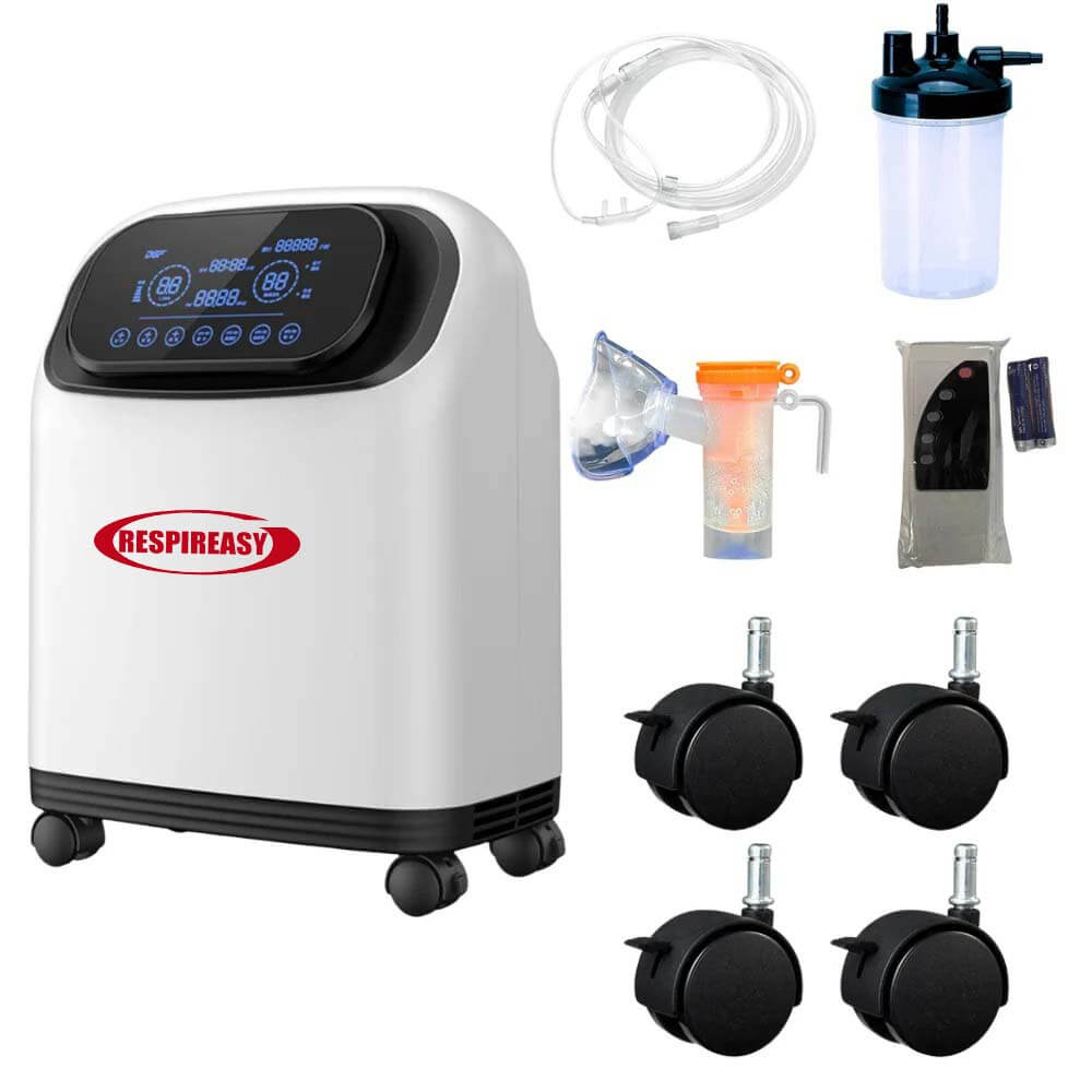 Buy 9L Oxygen Concentrator dedakj Adjustable Continuous O2 93% Purity Portable High Concentration Oxygen Machine with Atomization Voice Low Noise