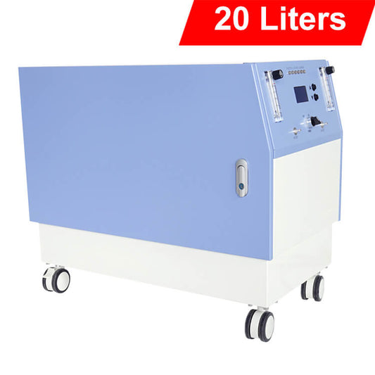 Powerful 10-20 Liters Adjustable Oxygen Concentrators 95% High Concentration Continuous Flow Oxygen Concentrator Breathing O2 Machine for Medical Home Therapy