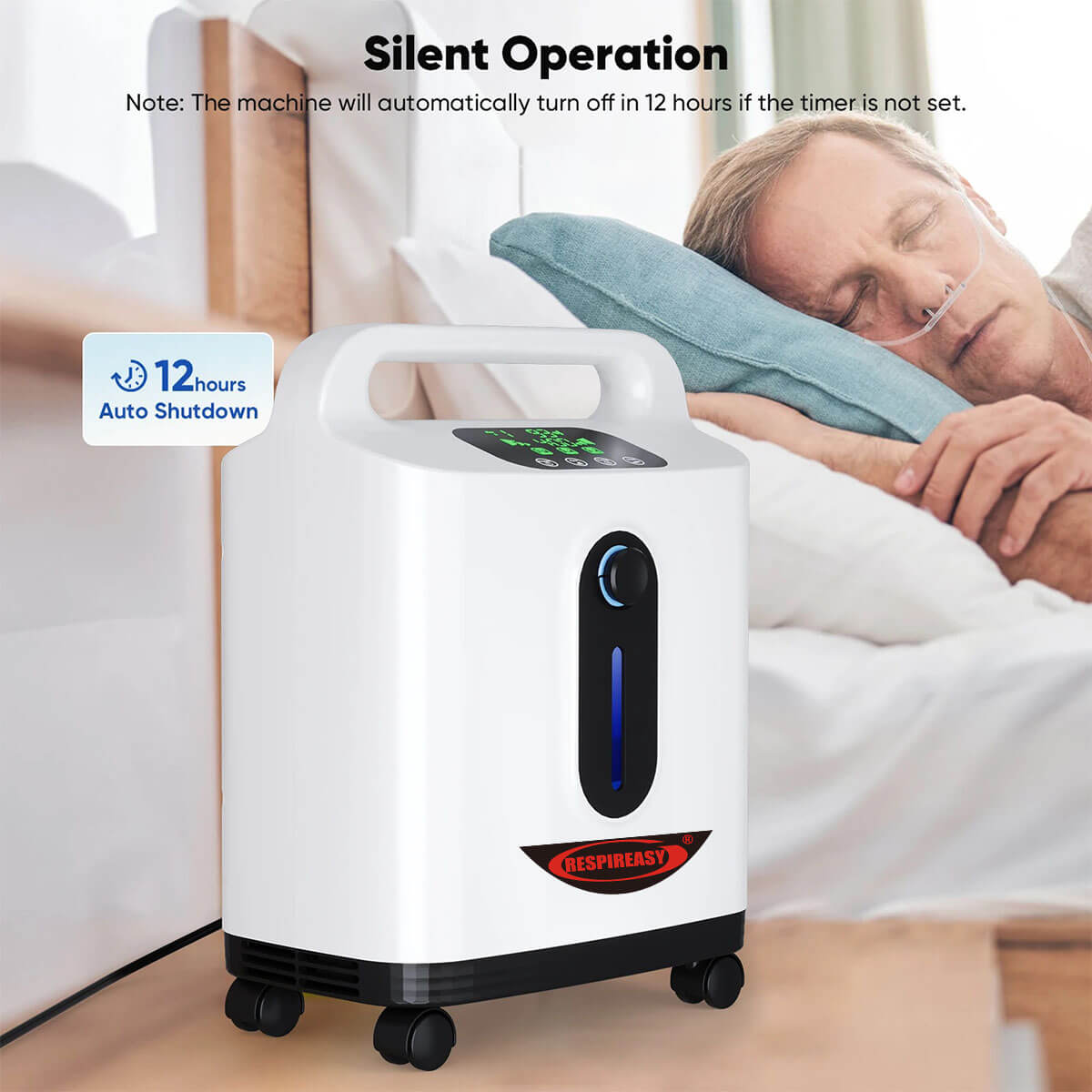 DEDAKJ Concentrador de oxígeno de flujo continuo de 9 litros 93% de concentración O2 Máquina de fabricación portátil para el cuidado personal de la respiración