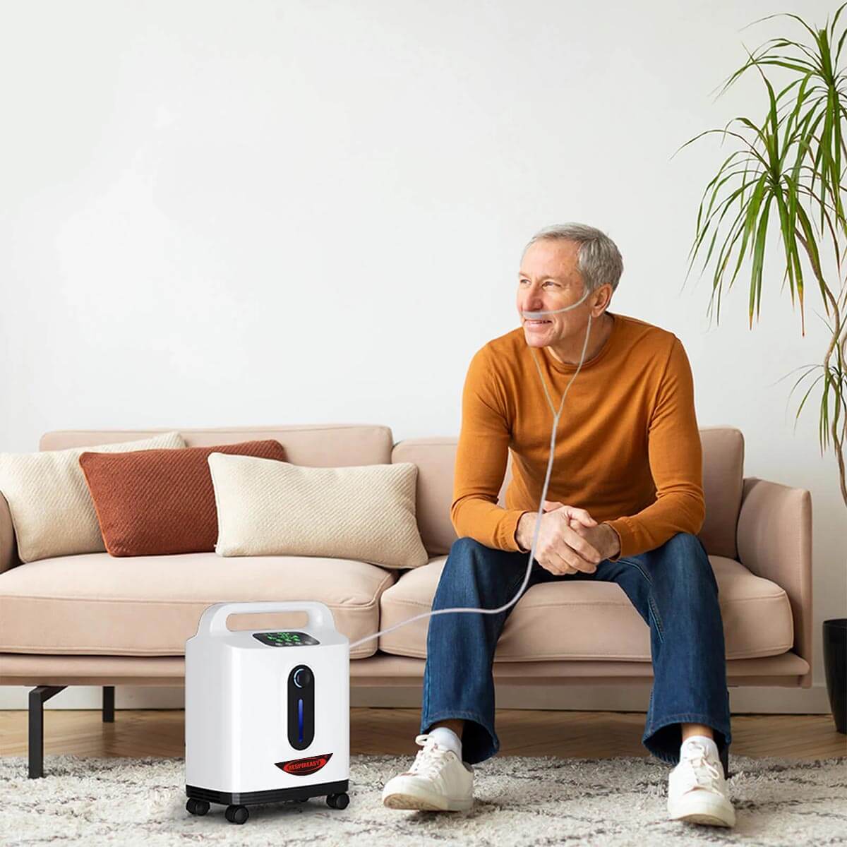 DEDAKJ Concentrador de oxígeno de flujo continuo de 9 litros 93% de concentración O2 Máquina de fabricación portátil para el cuidado personal de la respiración