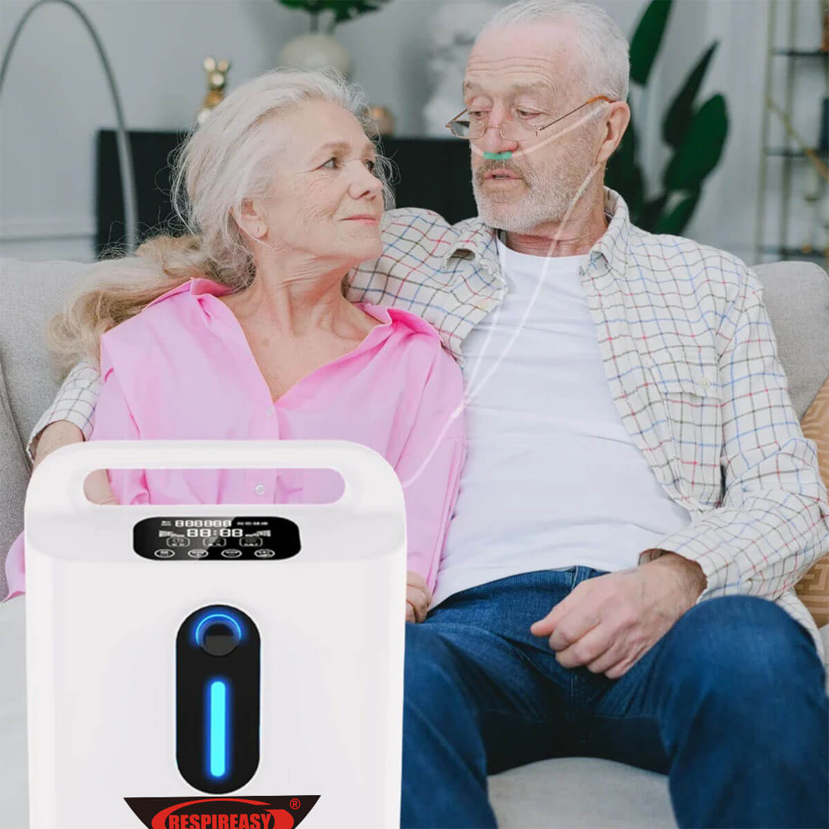 DEDAKJ Concentrador de oxígeno de flujo continuo de 9 litros 93% de concentración O2 Máquina de fabricación portátil para el cuidado personal de la respiración