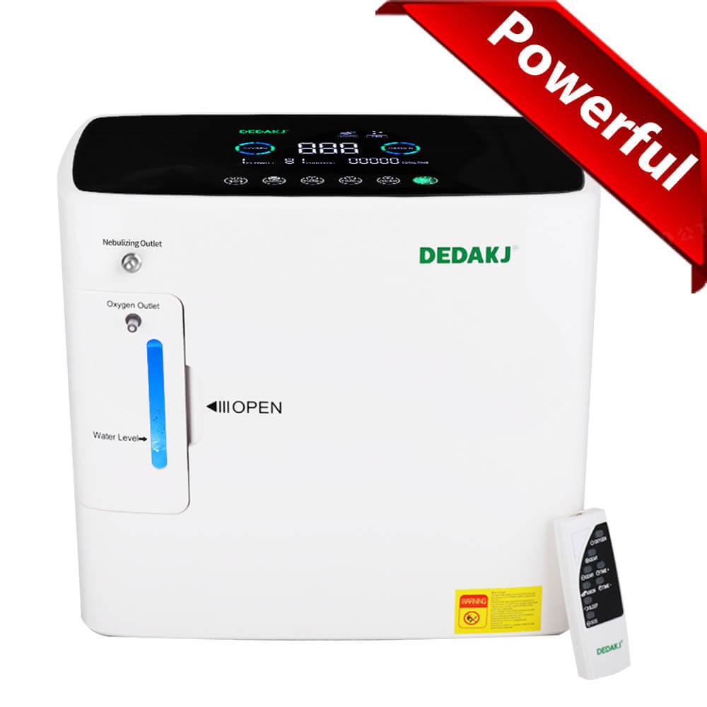 Concentrador de oxígeno de pureza doméstica de flujo continuo de 9 LPM Concentrador portátil de O2 portátil para terapia de respiración médica (DEDAKJ Store Supplier, Stock in USA Canada)