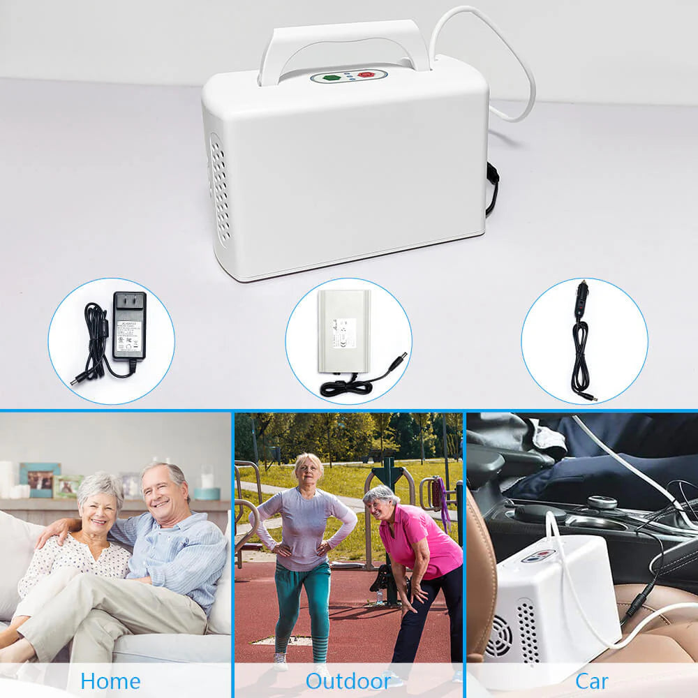 Mini Portable Oxygen Concentrator 3L Lightweight Compact Mobile Oxygen Concentrator with Rechargeable Battery ( Used in Car, Freight, Outdoors)