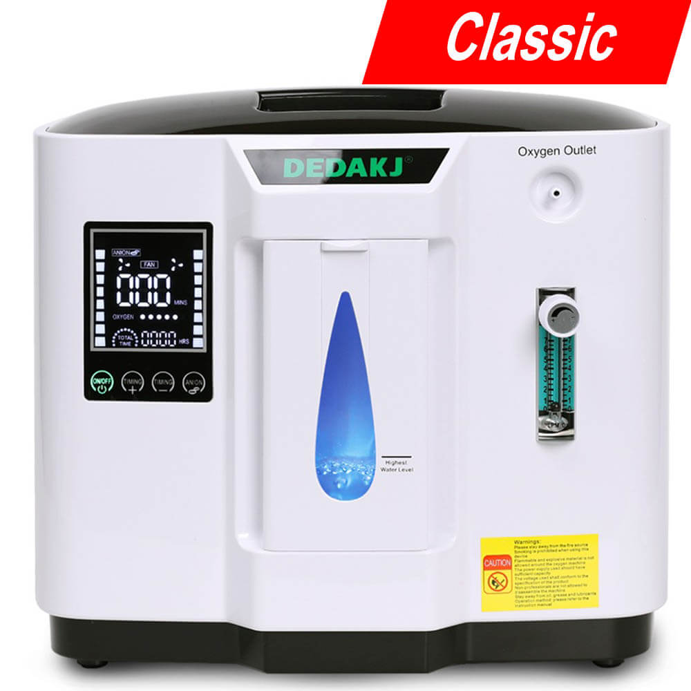 DEDAKJ 1-7 Liter Home Oxygen Concentrator ddt 1a 1b Oxygen Generator Portable Oxygen Machine without Nebulizer Function 110V/220V DE-1A