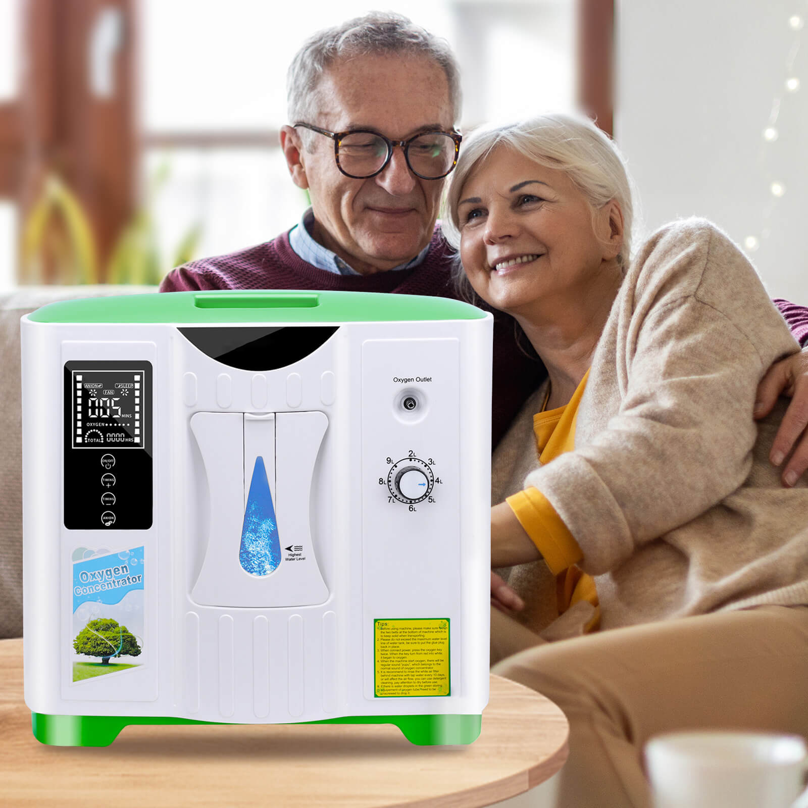 DEDAKJ 1L 5L 7L 9L 10 Liter 93% Oxygen Concentrator O2 Oxygen Generator ...