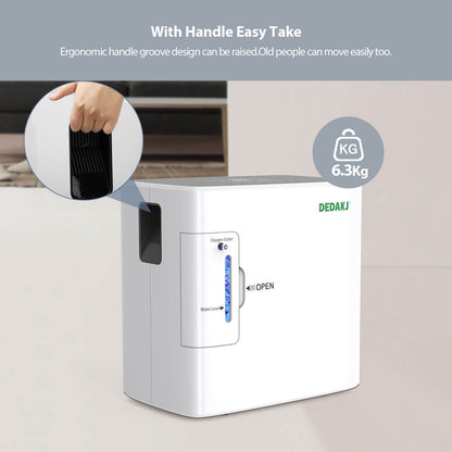 Concentrador de oxígeno de pureza doméstica de flujo continuo de 9 LPM Concentrador portátil de O2 portátil para terapia de respiración médica (DEDAKJ Store Supplier, Stock in USA Canada)