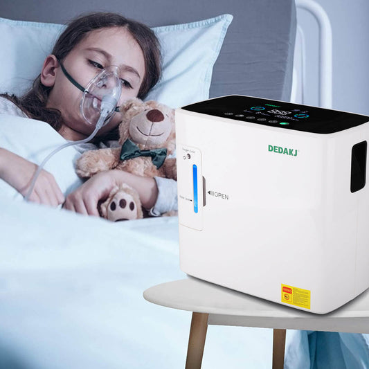Concentrador de oxígeno de pureza doméstica de flujo continuo de 9 LPM Concentrador portátil de O2 portátil para terapia de respiración médica (DEDAKJ Store Supplier, Stock in USA Canada)