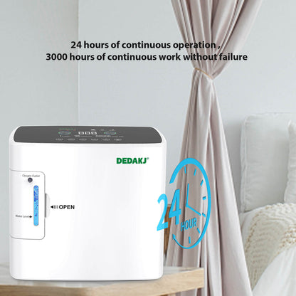 Concentrador de oxígeno de pureza doméstica de flujo continuo de 9 LPM Concentrador portátil de O2 portátil para terapia de respiración médica (DEDAKJ Store Supplier, Stock in USA Canada)