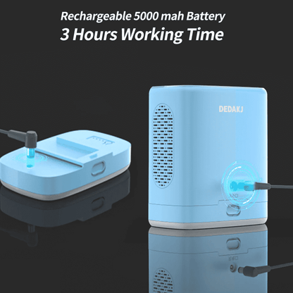 DEDAKJ handheld portable oxygen concentrator with rechargeable battery