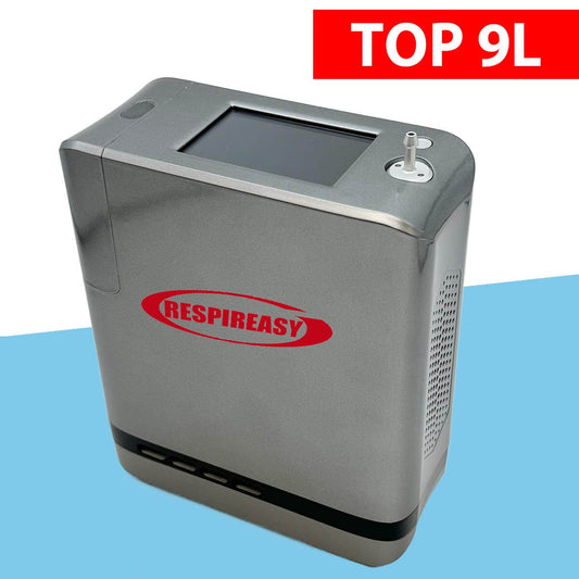 👍👍👍 Concentrador de oxígeno portátil pequeño de 9 litros DEDAKJ, minimáquina de oxígeno móvil de alta pureza del 93 %, RESPIREASY, concentrador de oxígeno de flujo continuo para uso doméstico en viajes