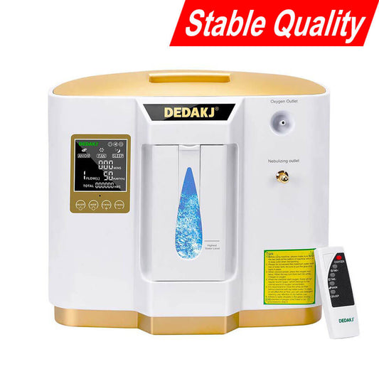 DEDAKJ 1-7 Liter Home Oxygen Concentrator Continuous Flow Oxygen Generator Portable Oxygen Making Machine 110V/220V DE-1LW