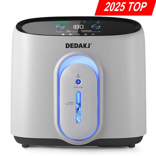 DEDAKJ Continuous Oxygen Generator 1-8L Adjustable Oxygen Concentrator Machine DE-Q1W for Home Use with Nebulizer Function, Low Noise Whole Night Working