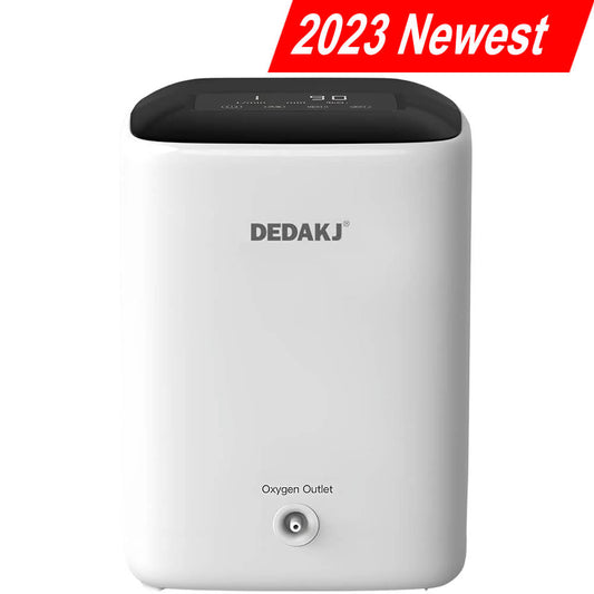 DEDAKJ Portable Continuous Flow Oxygen Concentrator 7 Liter Per Min 93% High Concentration Home Breathing Oxygen Concentrator Generator（2023 Newest Updated Version）