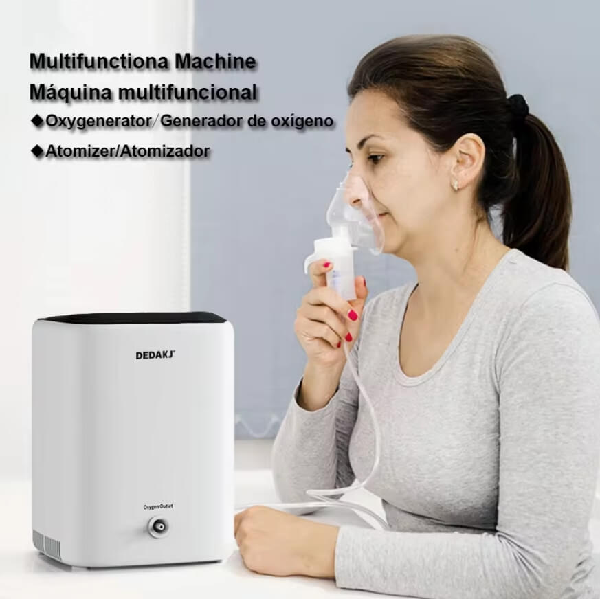 2023 Newest Portable Oxygen Concentrator 1-7L Continuous Flow 93% High Purity Oxygen Concentrator Oxygen Making Machine With Nebulizer Maquinas de Oxigeno Portatil DE-C1L