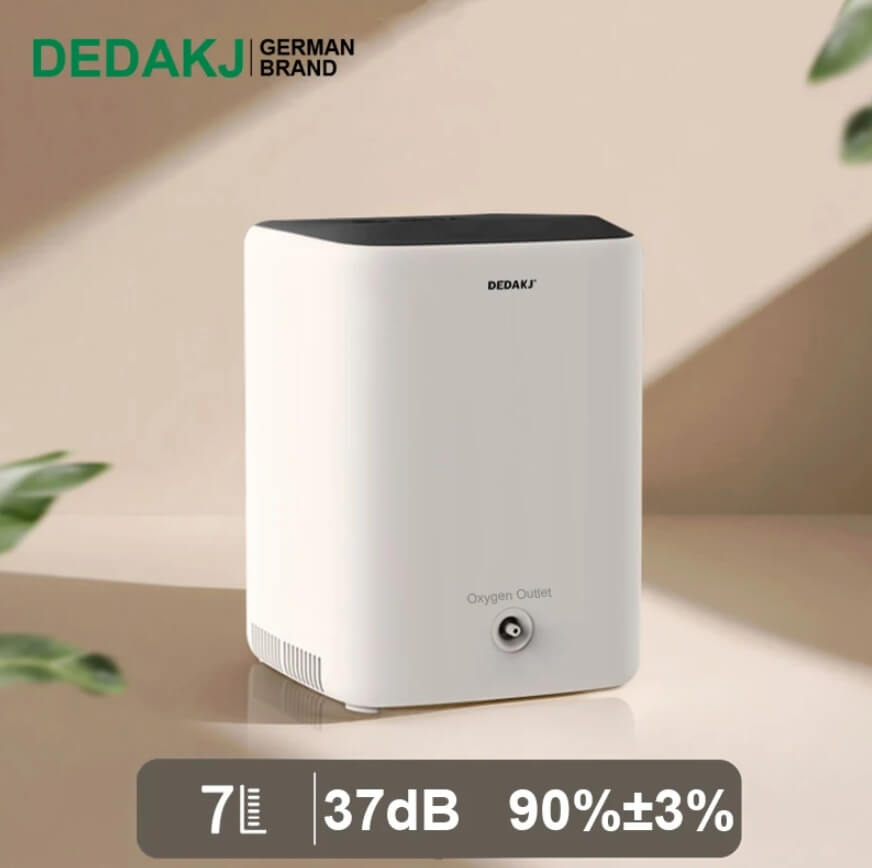 Buy Portable 7 Liter Continuous Flow Oxygen Concentrators DEDAKJ DE-C1L Oxygen Concentrator for Home Oxygen Breathing Therapy, 110V Low Noise Support Whole Night Working