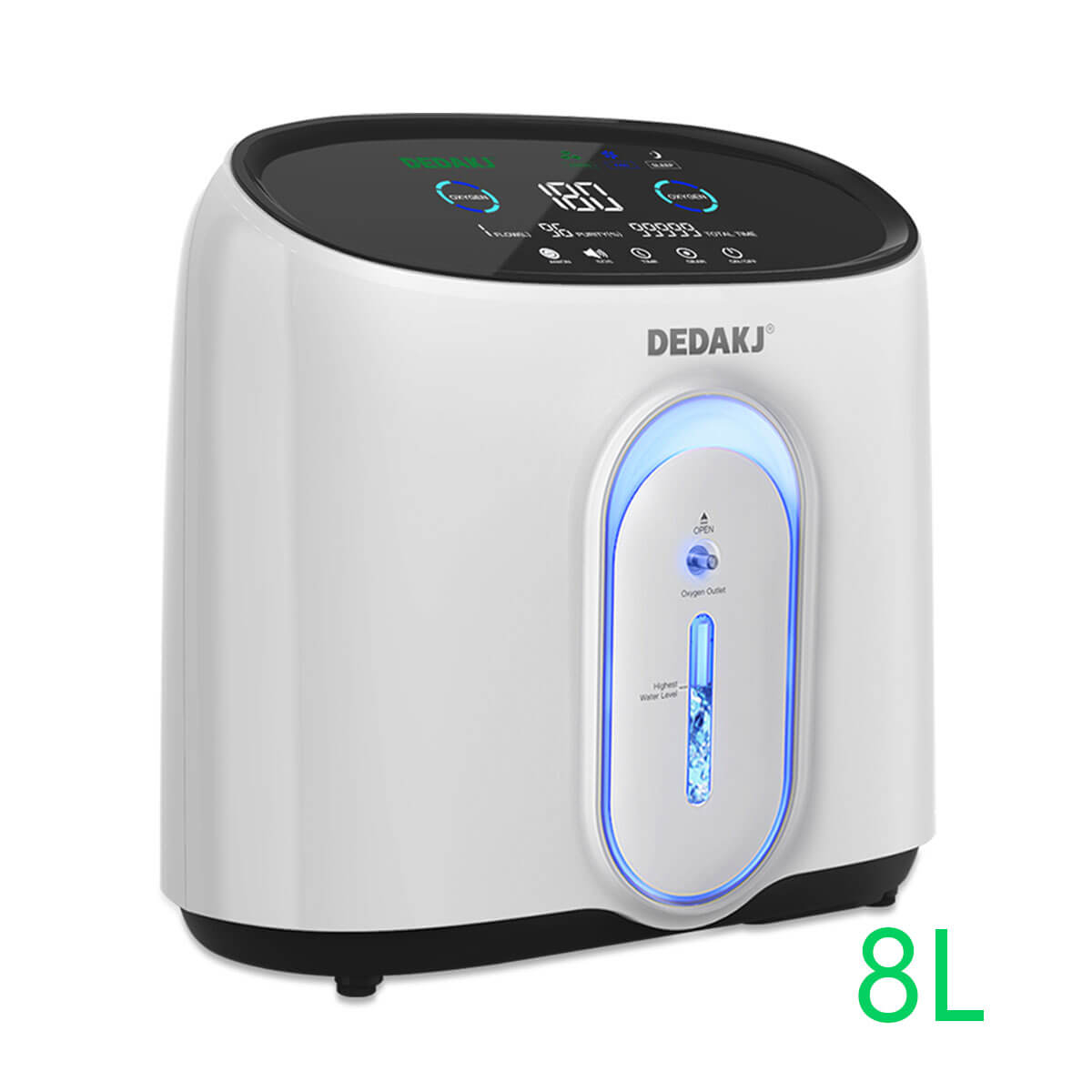 Concentrador de oxígeno portátil de 8 litros de alta calidad para terapia de O2 de flujo continuo para el hogar. Concentrador de oxígeno DEDAKJ. 