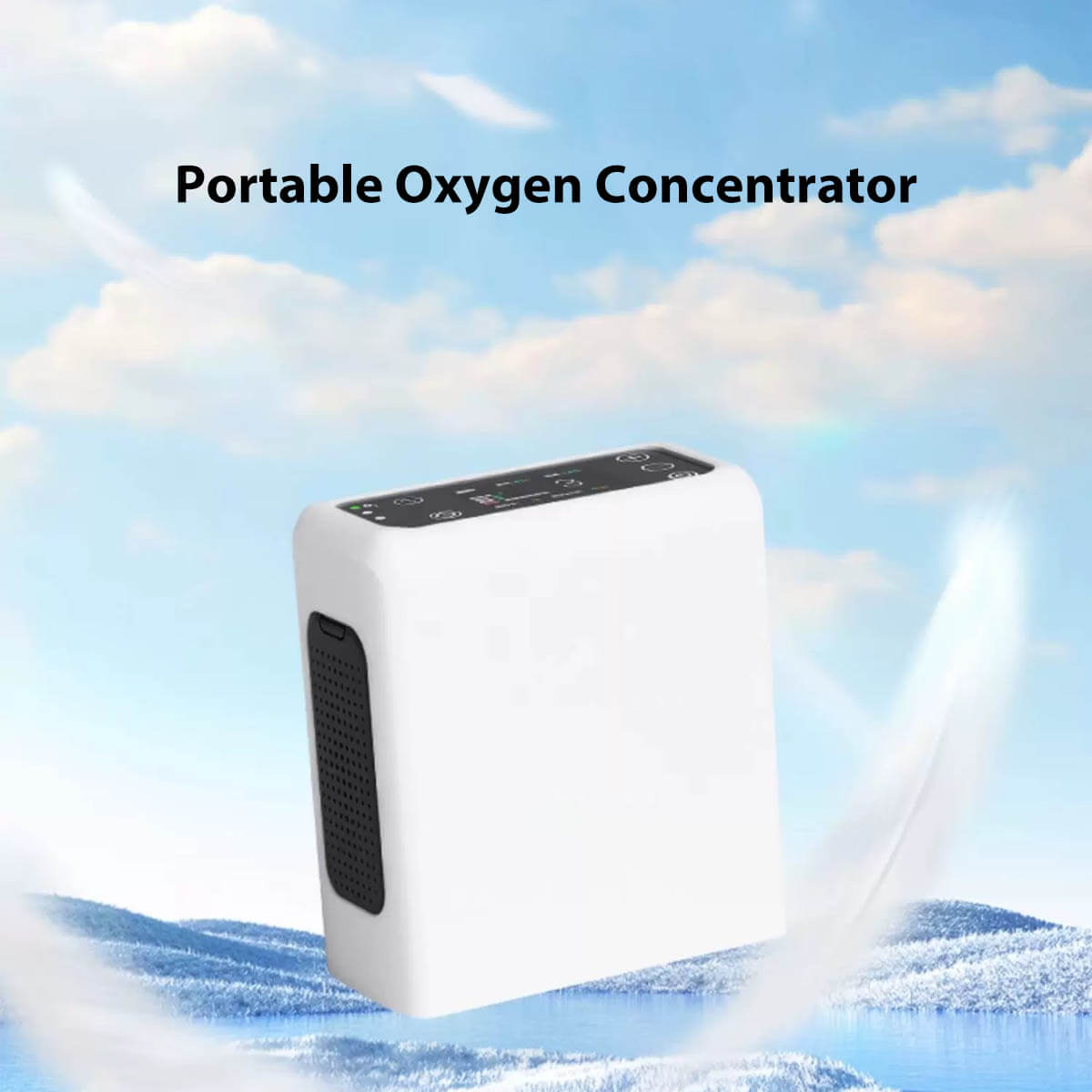 Lightweight 2.4lbs Portable DEDAKJ Oxygen Concentrator 1-6L/Min 95% Purity Air O2 Making Generator Machine for Travel Outgoing
