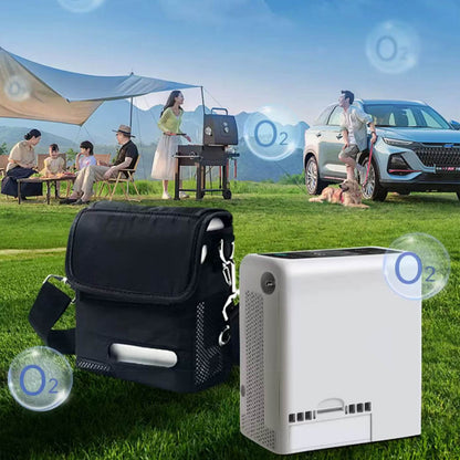 Lightweight 2.4lbs Portable DEDAKJ Oxygen Concentrator 1-6L/Min 95% Purity Air O2 Making Generator Machine for Travel Outgoing