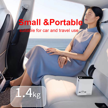 Compre Concentrador de oxígeno recargable portátil compacto de 3 litros, máquina generadora de oxígeno O2 de flujo continuo para viajes con paquete 