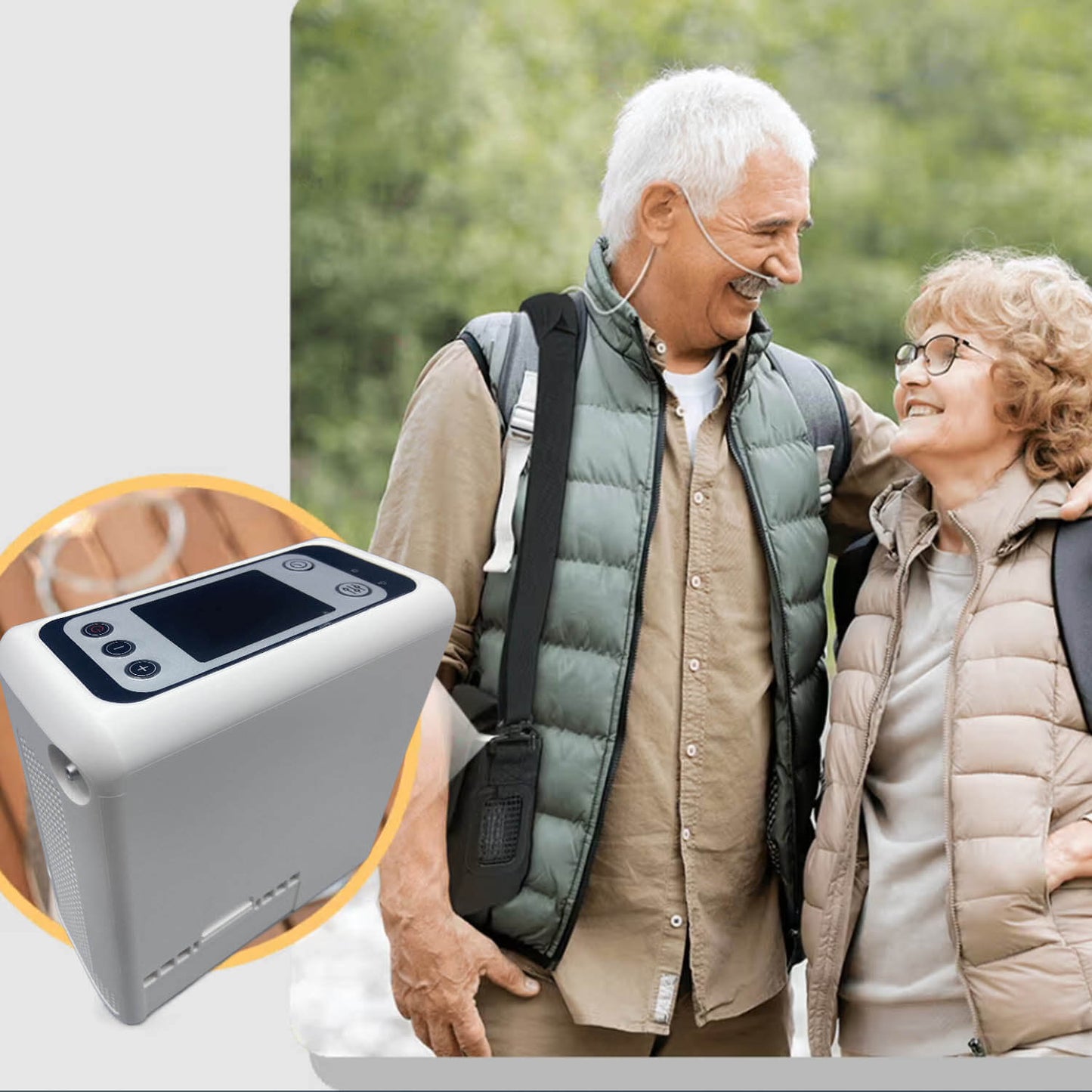 Compre un concentrador de oxígeno portátil de 3 litros para uso en viajes, máquina para producir oxígeno O2 de flujo continuo con batería recargable, compatible con el uso en automóviles