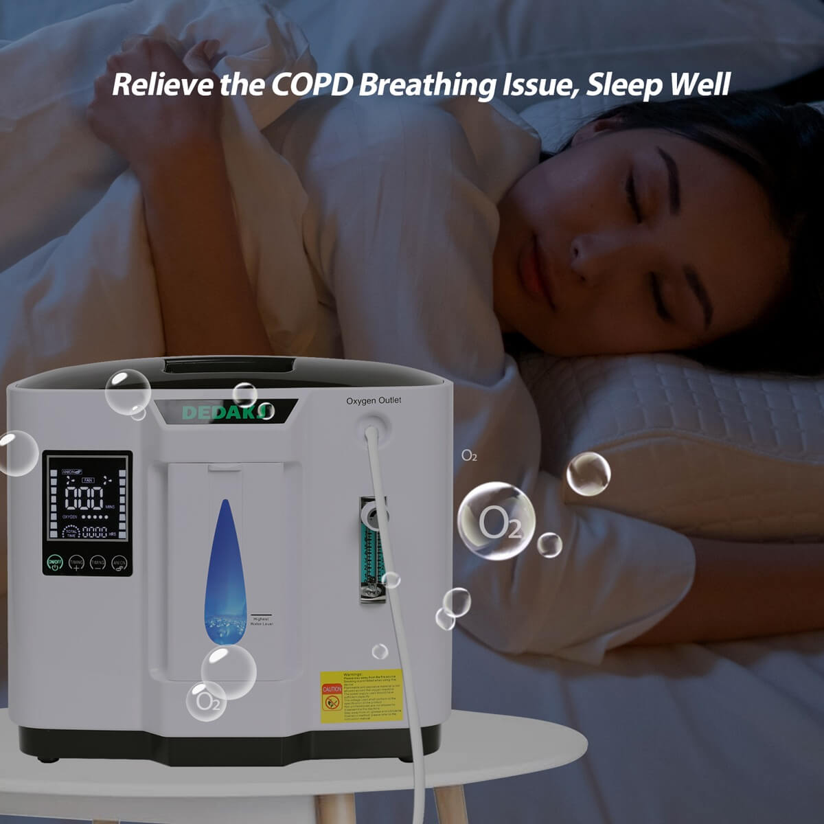 Compre el concentrador de oxígeno portátil Dedakj de 7 litros Ddt-1a dedamed Generador de producción de oxígeno doméstico de tasa de flujo continuo Máquina o2 (24 horas de funcionamiento / bajo nivel de ruido / uso en el automóvil)
