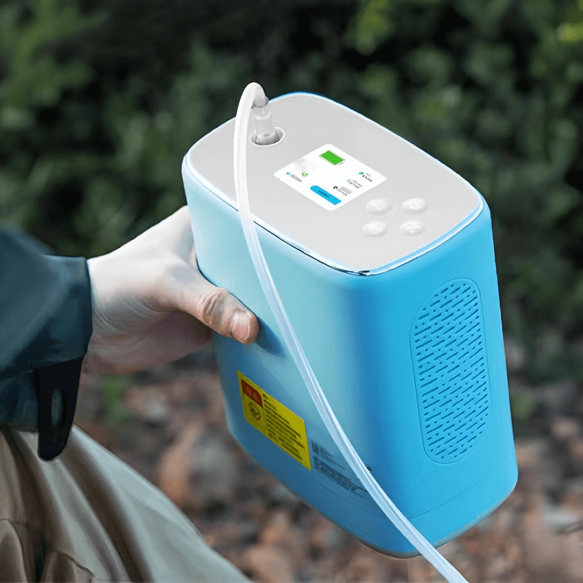 DEDAKJ de mano MINI portátil de oxígeno Cocnentrator 3 litros móvil ligero continúa oxígeno que hace la máquina del generador para la actividad de viaje al aire libre, con batería de litio recargable y mochila
