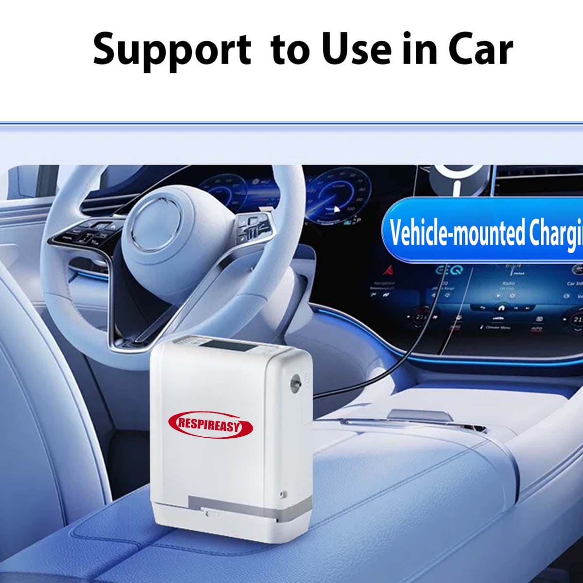 👍👍👍2025 Small Lightweight Oxygen Concentrator 7 Liter 93% Purity Mini Portable O2 Generator Oxygem Machine Low Noise with Lithium Battery