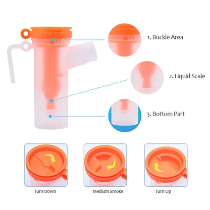 DEDAKJ Original Oxygen Accessories--Medical Atomization Set Nebulizer Set Up Atomizing Nebulizing Cup Oxygen Accessory for Air Compressor Nebulizer