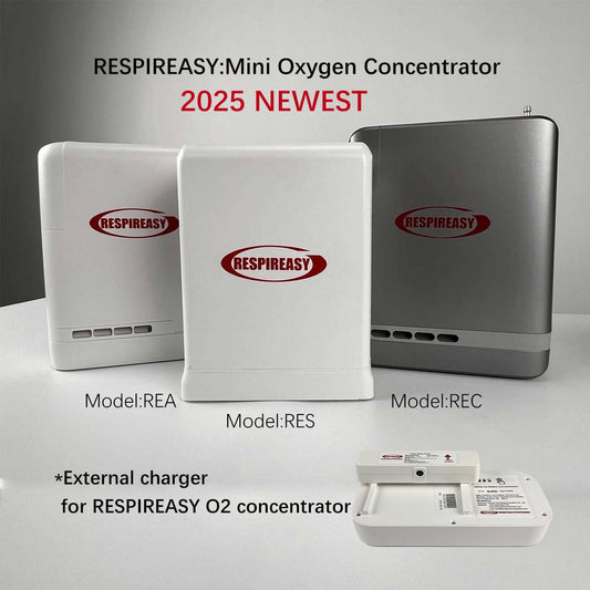 Buy Oxygen Accessory Part: Original External Battery Charger for RespirEasy Mini Portable Oxygen Concentrator REA REC RES (External Charger, Power Cord, Rechargeable Lithium Battery)