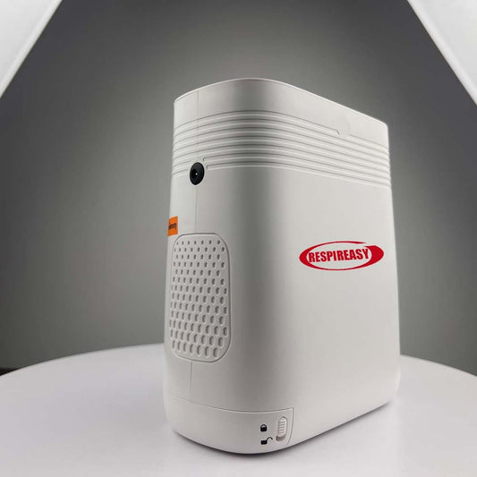 Generador de oxígeno portátil de flujo continuo de 1 a 5 l, máquina de respiración, concentrador de oxígeno con batería recargable para el cuidado en el hogar.