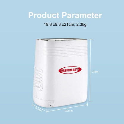 2025 Portable Oxygen Concentrator 5 Liter Continuous Flow Rate Mini Size Rechargeable POC Oxygenerator O2 Making Machine with 6700mA Battery