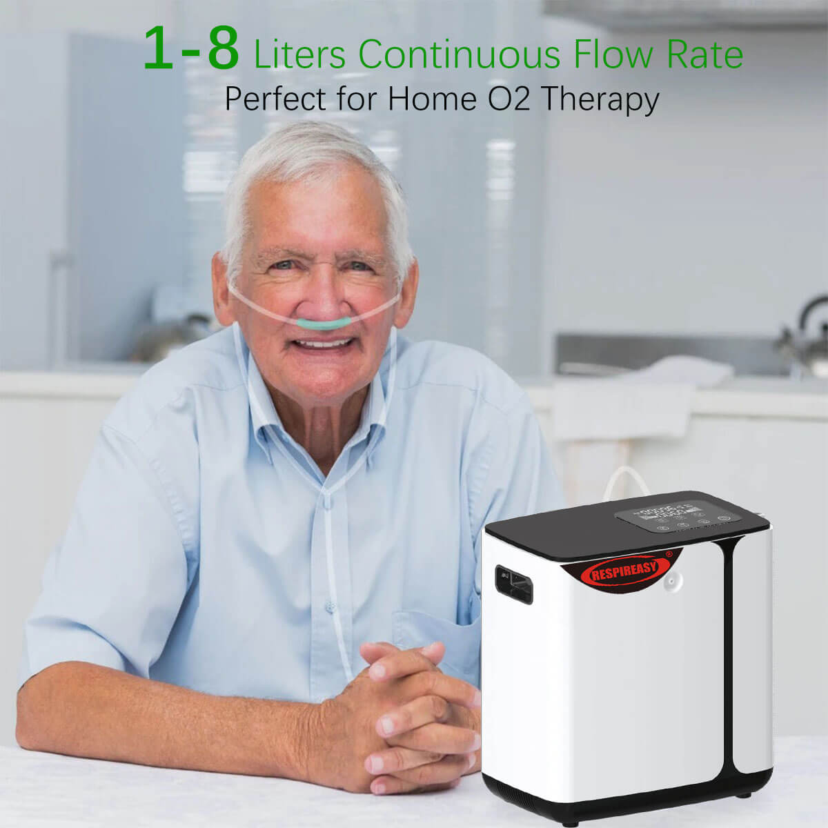 Buy DEDAKJ Portable Oxygen Concentrators 8 Liters Continuous Flow Oxygen Generator O2 Breathing Equipment for Home Personal Care 110V/220V