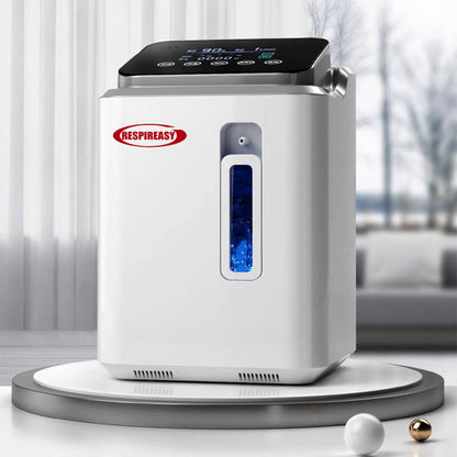DEDAKJ Concentradores de oxígeno portátiles 7 litros Generador de oxígeno de flujo continuo Equipo de respiración de O2 para el cuidado personal en el hogar 110V/220V