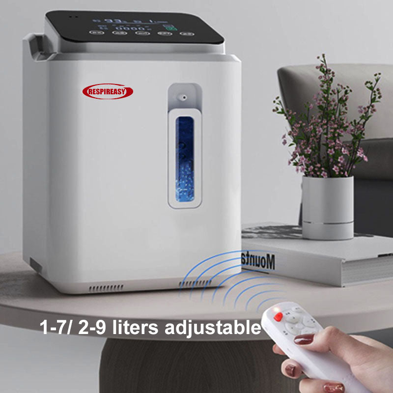 DEDAKJ Concentrador de oxígeno portátil de flujo continuo 1-7LPM Máquina de suministro de oxígeno para el hogar Equipo médico de terapia de O2 para el cuidado respiratorio