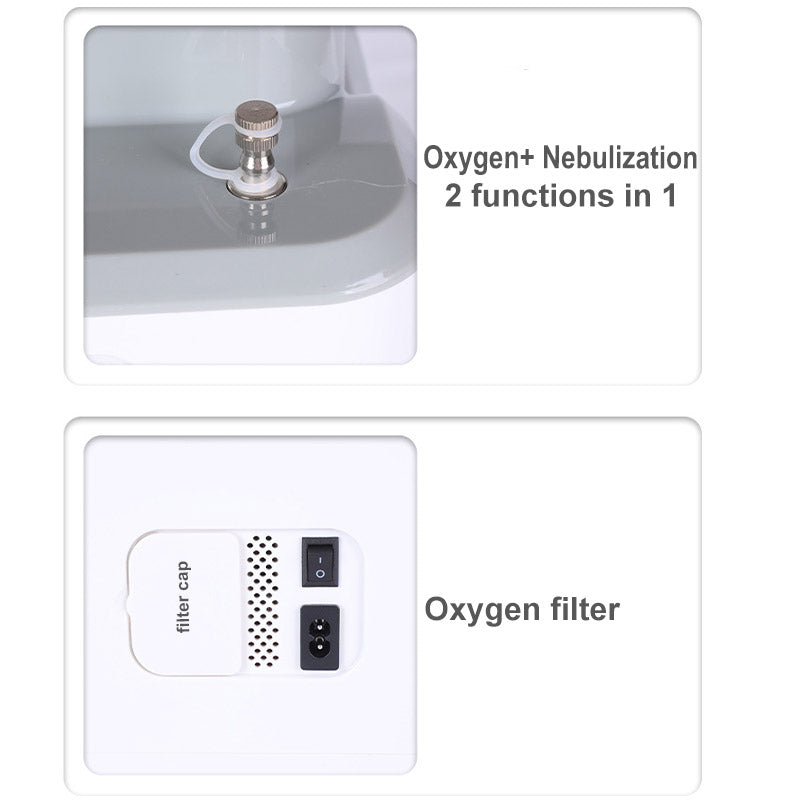 DEDAKJ Concentrador de oxígeno portátil de flujo continuo 1-7LPM Máquina de suministro de oxígeno para el hogar Equipo médico de terapia de O2 para el cuidado respiratorio