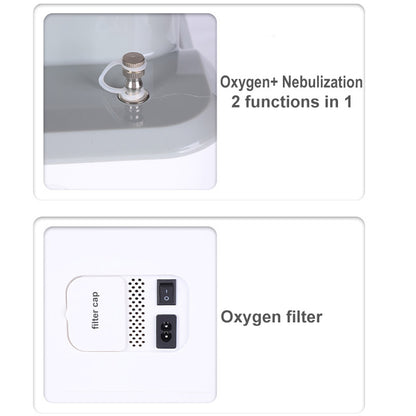DEDAKJ Concentrador de oxígeno portátil de flujo continuo 1-7LPM Máquina de suministro de oxígeno para el hogar Equipo médico de terapia de O2 para el cuidado respiratorio