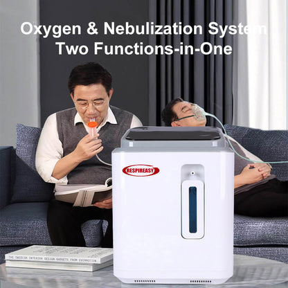 DEDAKJ Concentradores de oxígeno portátiles 7 litros Generador de oxígeno de flujo continuo Equipo de respiración de O2 para el cuidado personal en el hogar 110V/220V