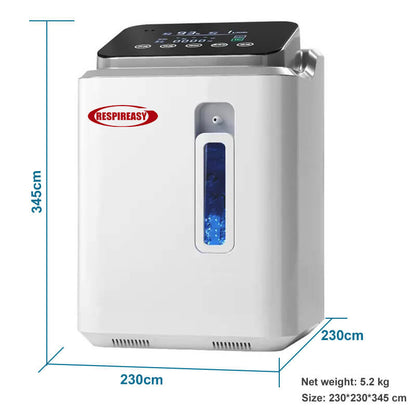 DEDAKJ Concentradores de oxígeno portátiles 7 litros Generador de oxígeno de flujo continuo Equipo de respiración de O2 para el cuidado personal en el hogar 110V/220V