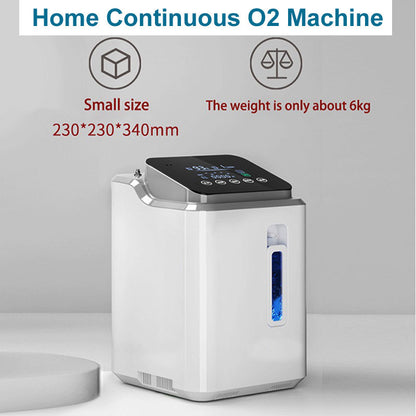 DEDAKJ 2-9L/min Oxygen Concentrator Machine 93% Purity O2 Portable Home Use Oxygen Concentrator with Nebulization 110V/220V