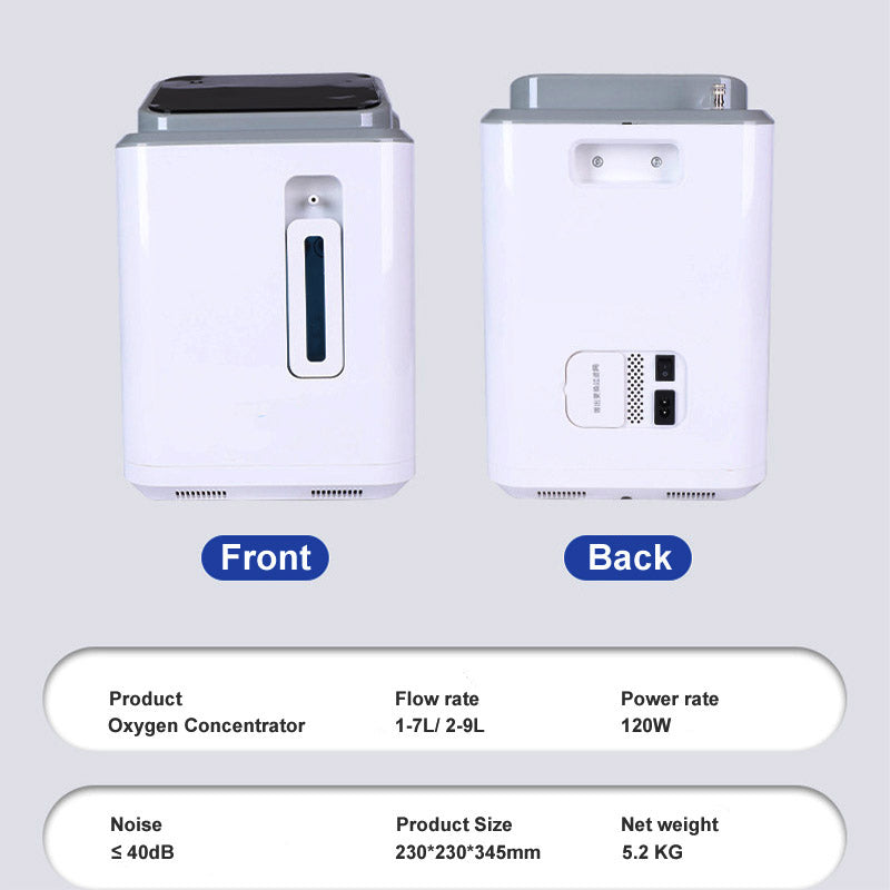 DEDAKJ 2-9L/min Oxygen Concentrator Machine 93% Purity O2 Portable Home Use Oxygen Concentrator with Nebulization 110V/220V