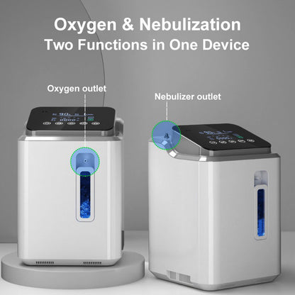 DEDAKJ 2-9L/min Oxygen Concentrator Machine 93% Purity O2 Portable Home Use Oxygen Concentrator with Nebulization 110V/220V