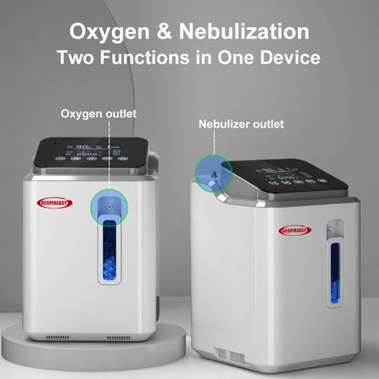 DEDAKJ Concentrador de oxígeno portátil de flujo continuo 1-7LPM Máquina de suministro de oxígeno para el hogar Equipo médico de terapia de O2 para el cuidado respiratorio