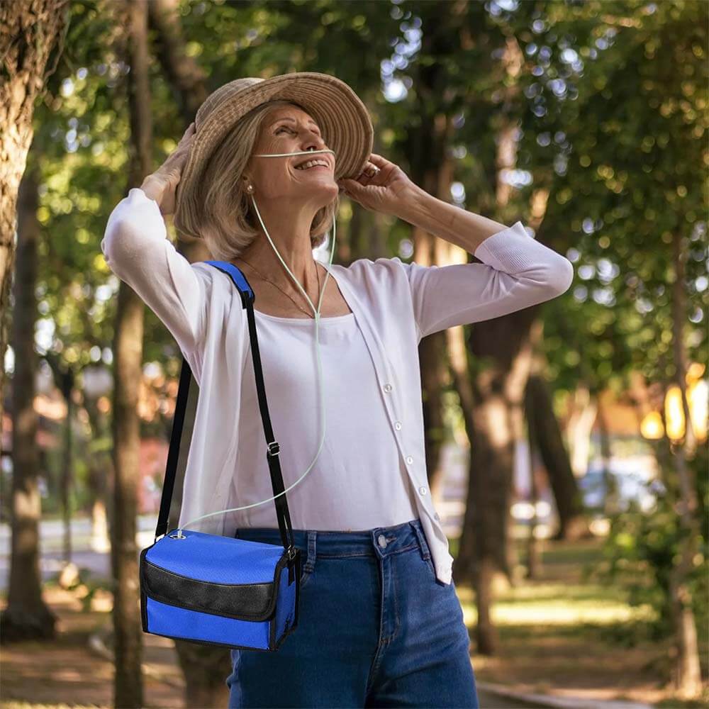 ÚLTIMO STOCKComprar pequeño concentrador de oxígeno portátil móvil 3 litros batería o2 fabricante de oxígeno máquina generador de oxígeno para viajes al aire libre (POC en coche con mochila)