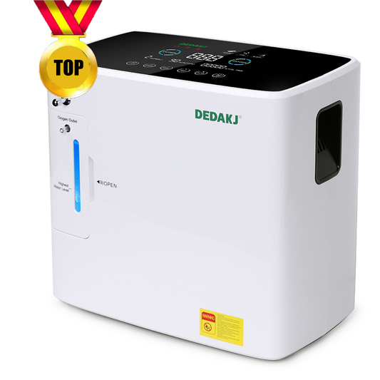 DEDAKJ 2-9 LPM Concentrador de Oxígeno Doméstico Continúa Flujo Generador de Oxígeno Máquina de Oxígeno Portátil 110V/220V DE-2SW