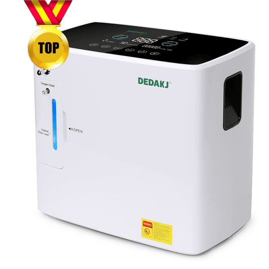 DEDAKJ Continuous Flow Oxygen Concentrator 9 Liter 93% High Purity Oxygen Concentrator Low Noise for Home Personal Care