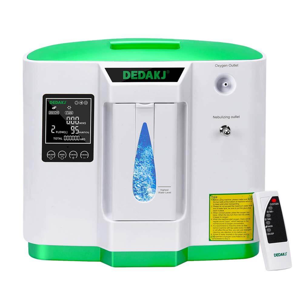 DEDAKJ 2-9 Liter Home Oxygen Concentrator Oxygen Generator Portable Oxygen Machine with Nebulizer Function 110V/220V DE-2AW